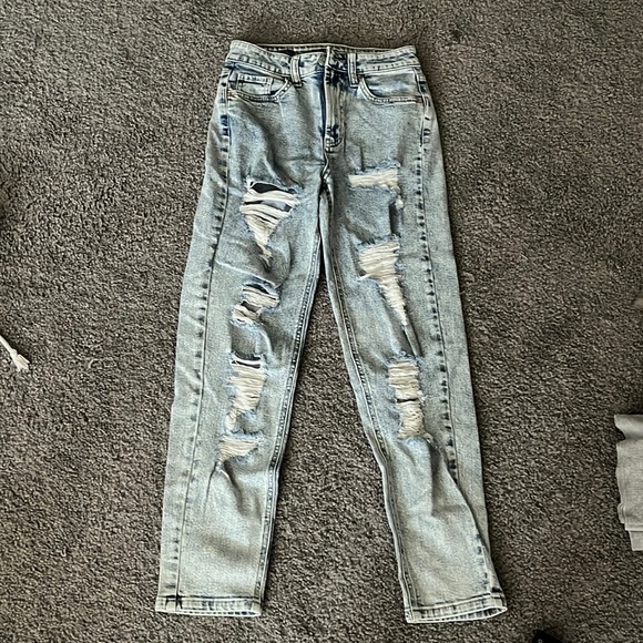 Size 00 Target ripped high rise Mom jeans - Picture 1 of 3